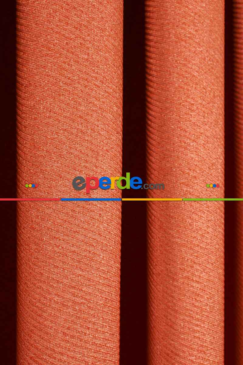 Turuncu Jakar Dokuma Fon Perde