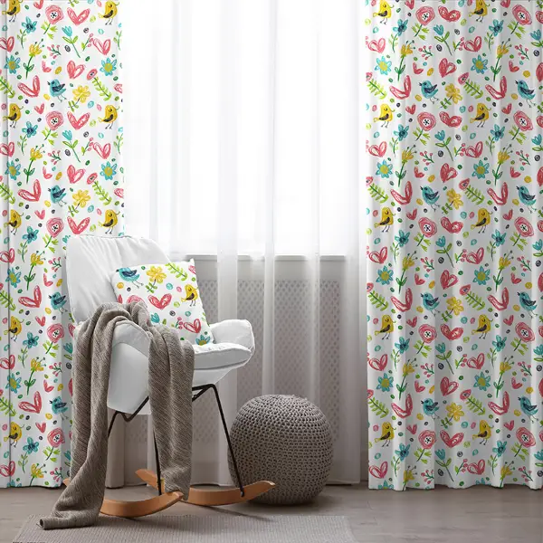 Çocuk Odası Fon Perde Evim 437 Kumaşı Kalındır Duck Bezi Değildir