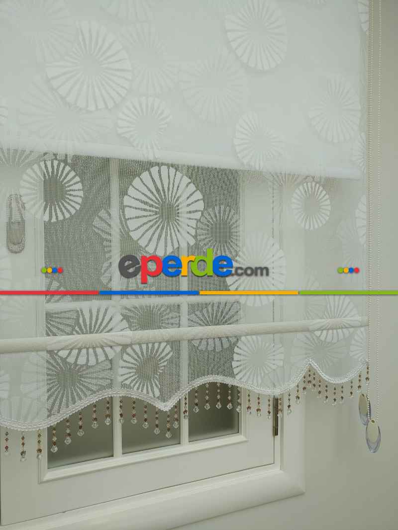 Çiftli Sistem Tül Ve Stor Perde- Krem Açık-ekru