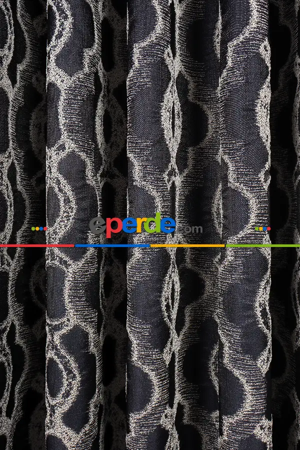 Yatak Odası Fon Perde - S Pile Dökümlü Jakar Dokuma Fon Perde