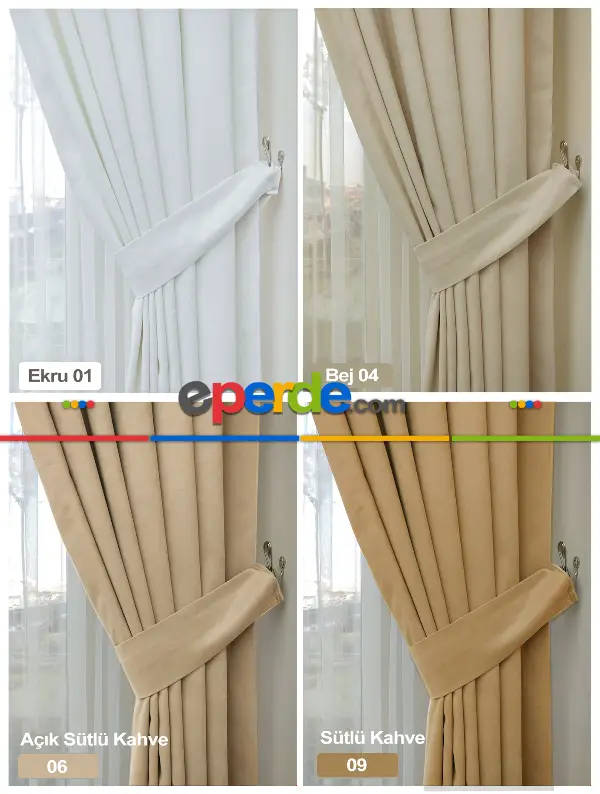 Düz Fon Perde 35 Renk Kadifemsi İpek Gibi Yumuşak Gramajı Yüksek Dökümlü- Çok Renkli