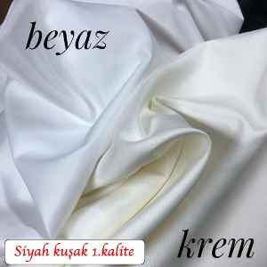 Krem Renk - Brillant Marka Güneşlik Perde - Üst Kalite - Siyah Kuşak Boy 200 Cm Kadar