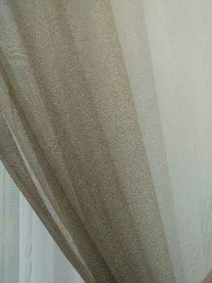 Ekru-bej Geçişli Tül Fon Perde#- Bej-ekru