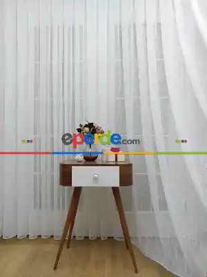 Ütü İstemeyen Şantuk Birinci Kalite Tül Ekru Renk Kırık Beyaz- Ekru - Kurşunlu Tül