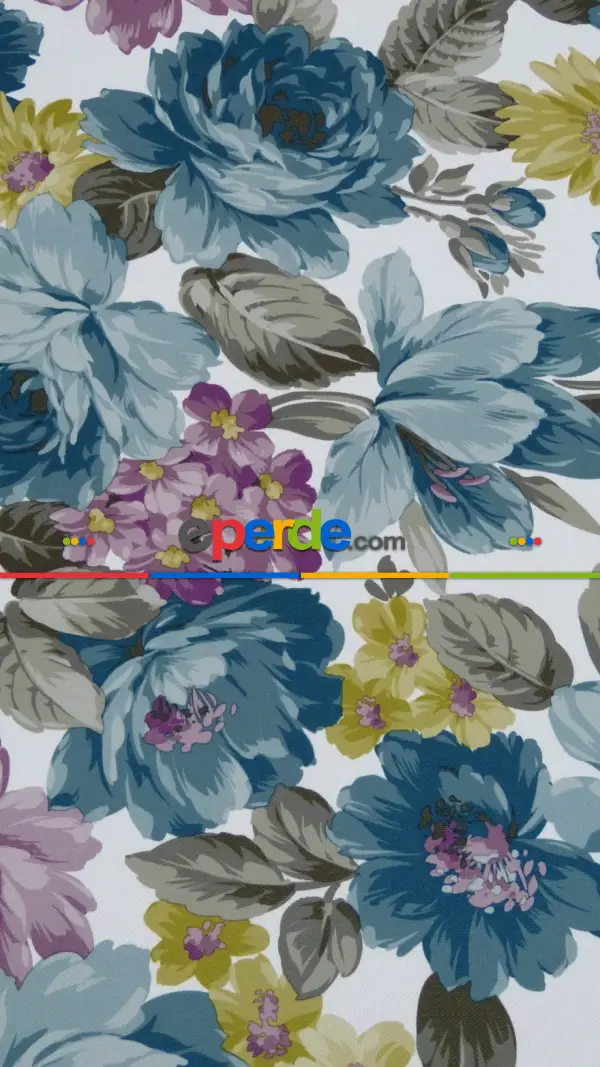 Desenli Fon Perde ( Kalın Pamuklu Kumaş)- Füme-mor-pembe Koyu-hardal-petrol Mavisi