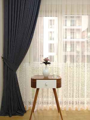 Oturma Odası - Koyu Gri Füme Düz Petek Fon Perde (özel İndirimli Fiyat)