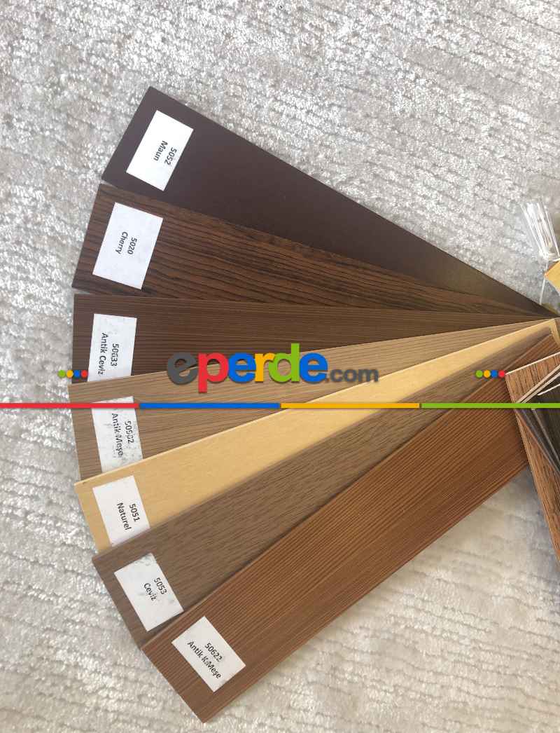 Mutfak - Ahşap Jaluzi Kurdelalı 50 Mm- Beyaz