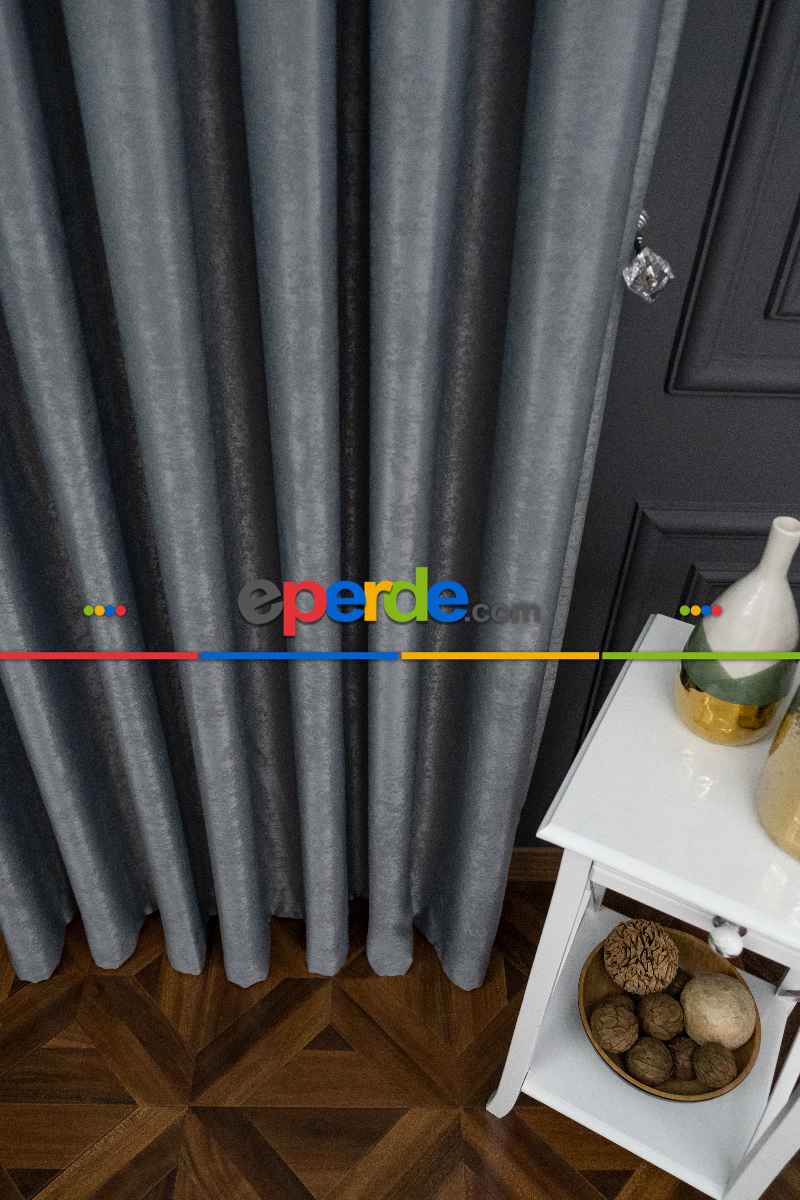 Soft Gri Yumuşak Dökümlü Fon Perde Geniş En (285)- Gri-