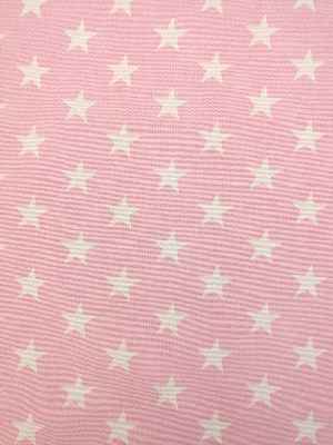 Pembe-beyaz Yıldız Desenli Fon Perde ( Leke Tutmaz )- Pembe Açık