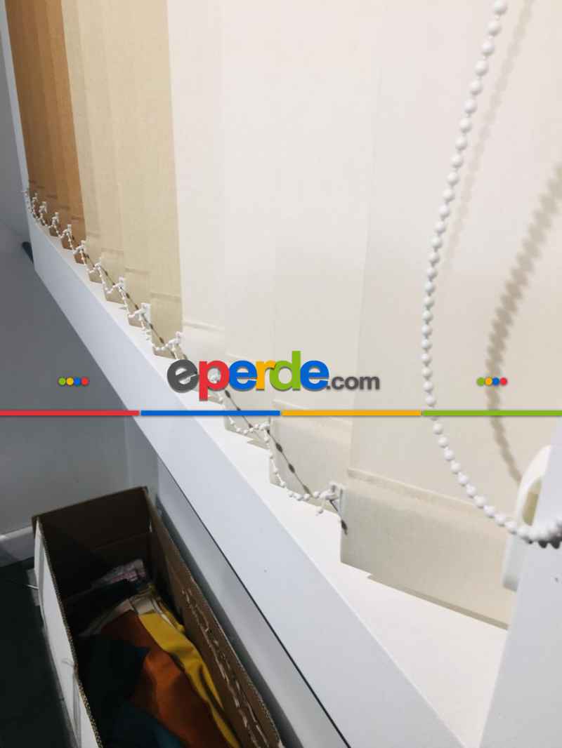 Fırsat !!!! Kumaş Dikey Perde - Beyaz -01 Krem -02- Krem