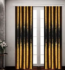 Siyah Altın Gold Fon Pano Perde, Taç Marka, Adet Fiyatıdır, İstediğiniz Boy Ölçüsünde Dikilir, Eni 70 İla 100cm Arası Seçenekler, Sık Piledir 70cm X 290cm 
