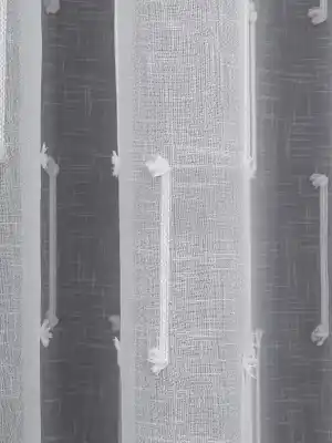 Minimal Çizgili Ekru Keten Tül Perde | Modern Ve Zarif Görünüm