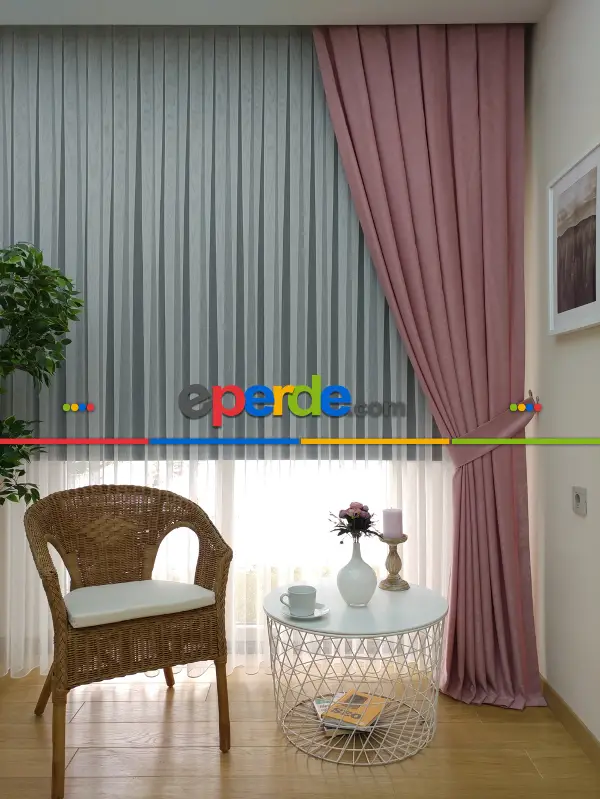 Soft Pembe Fon Perde (150)- A.pudra-pembe