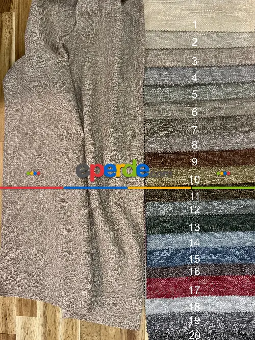 20 Renk Düz Keten Fon Perde - Ağır Gramajlı Premium Kalite Serisi