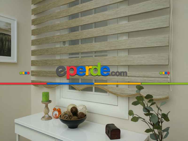 Oturma Odası - Zebra Perde -bambu Düz Zebra Perde- Açık Vizon