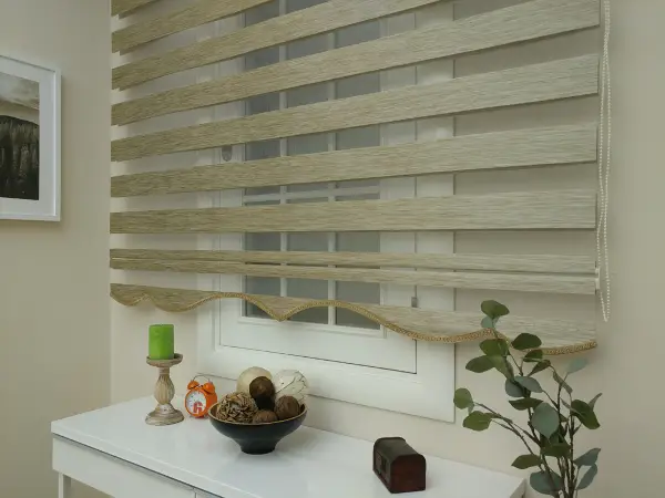 Salon Zebra Perde - Zebra Perde -bambu Zebra (eco Serisi )- Açık Vizon