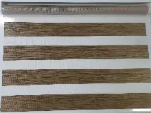 Brillant Koyu Ahşap Zebra Perde- Kahve