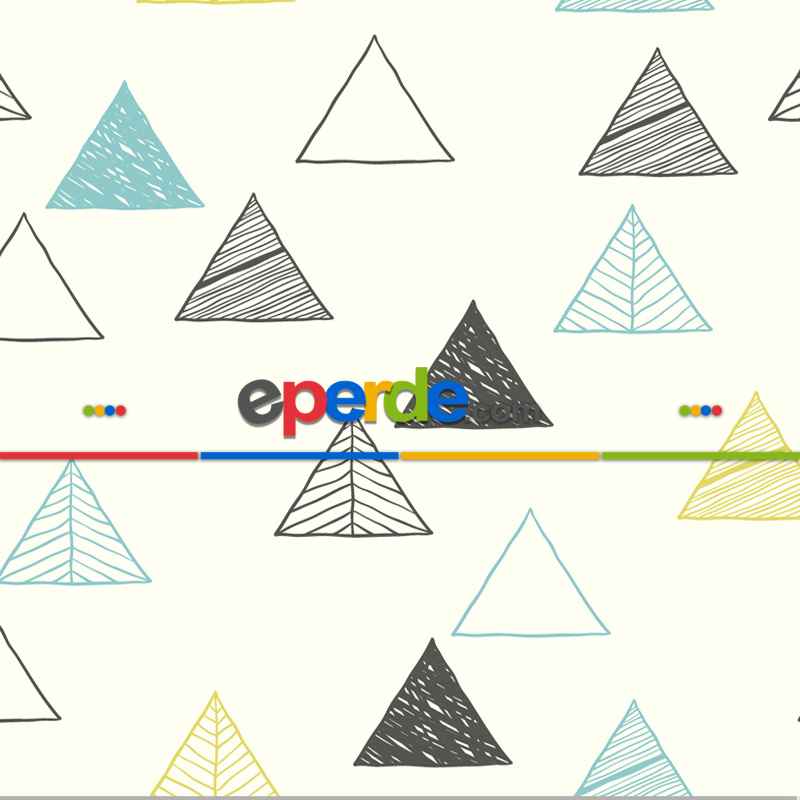 Popart Desenli Fon Perde Evm353-1 Kumaşı Kalındır Duck Bezi Değildir- Siyah-Mavi-Beyaz