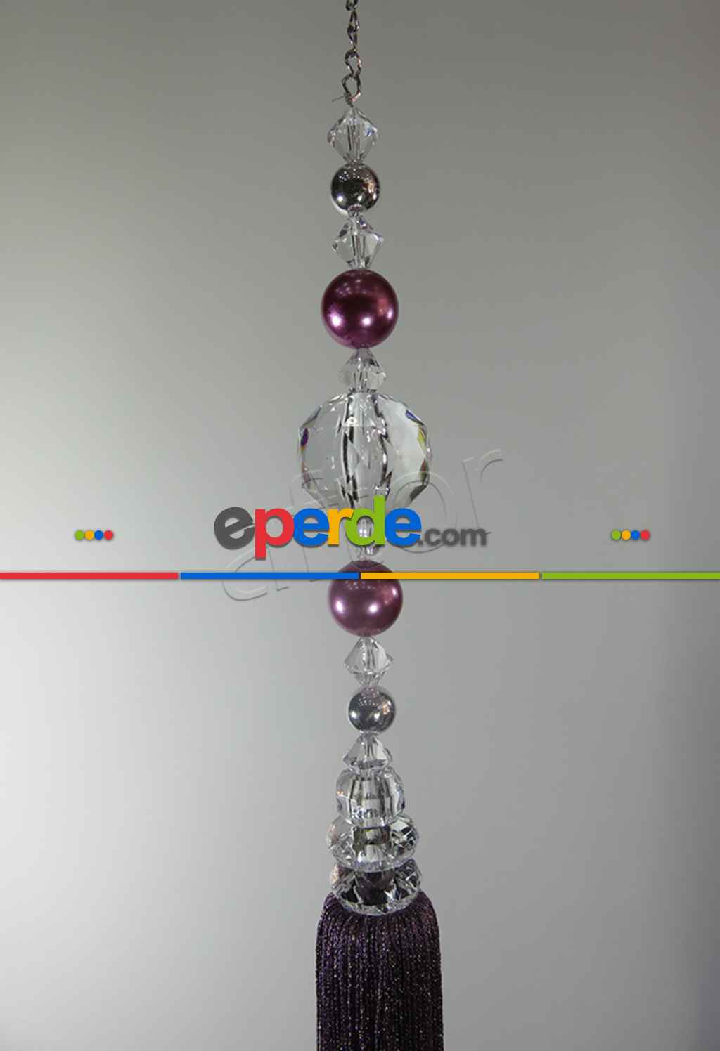 Perde Sarkıtı Zincirli Kavuk Model- Mürdüm Koyu