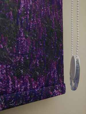 İlkbahar Temalı Doğa Manzaralı Baskılı Stor Perde 5 Kat Daha Canlı U.v. Baskı- Yeşil-Mavi-Mor