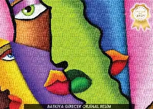 Renkli Portreler - Baskılı Zebra Stor Perde- Çok Renkli 2
