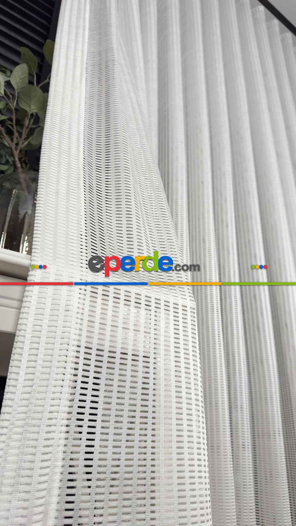 Ekru File Tül Perde, Ağır Gramajlı Premium Seri