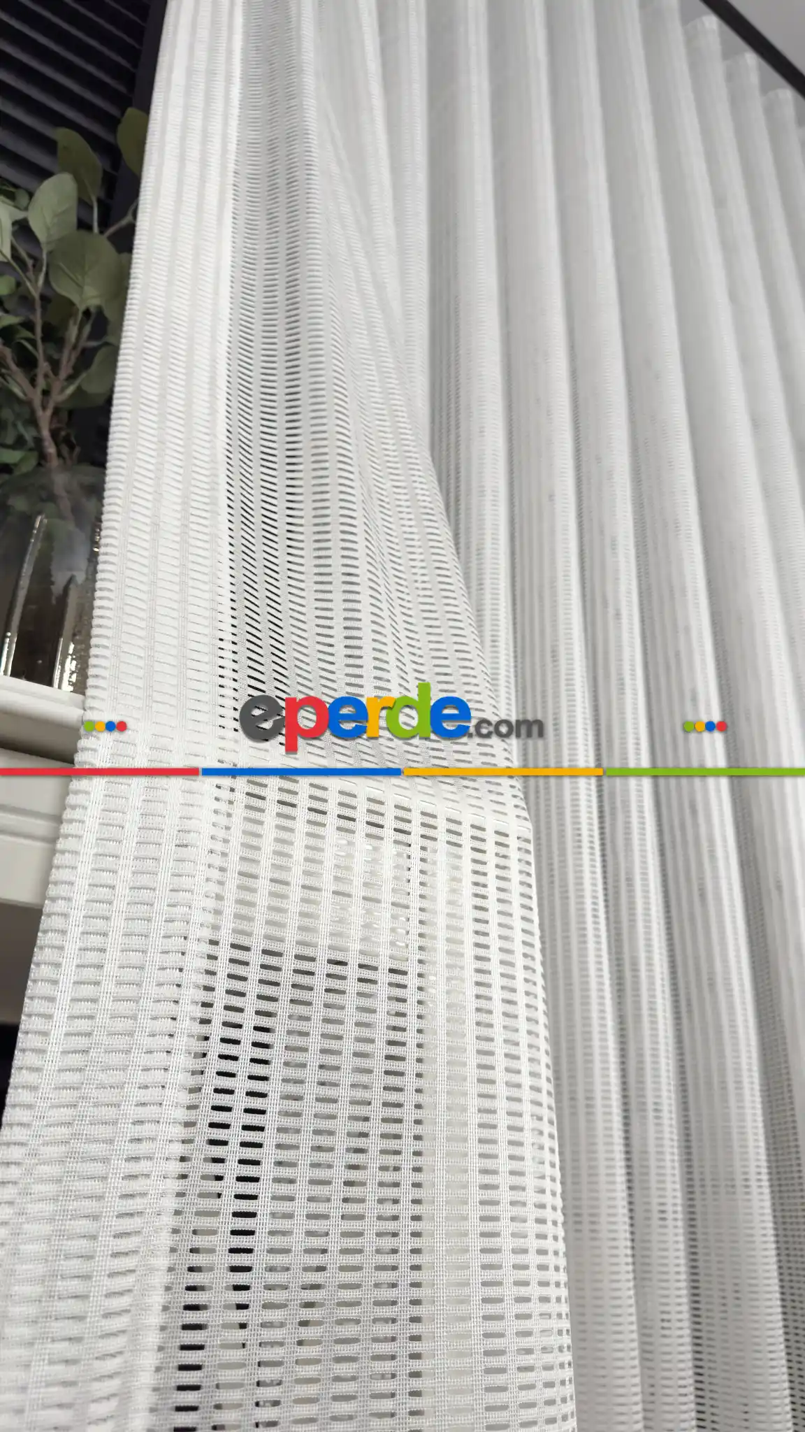 Ekru File Tül Perde, Ağır Gramajlı Premium Seri