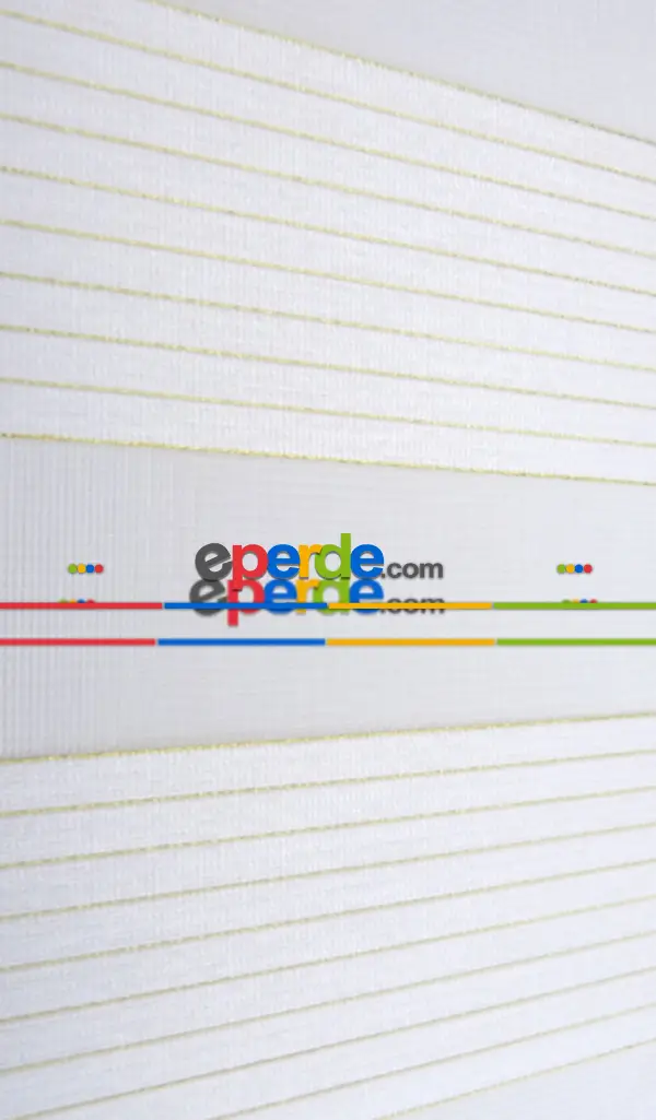 Salon Zebra Perde - Bambu Krem Altın Simli Zebra Perde- Krem
