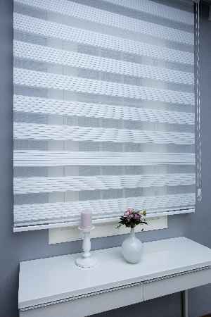 Salon Zebra Perde - Pliseli Zebra Perde 2021 Sezonu Dar Pliseli A Kalite Zebra Perde- Ekru