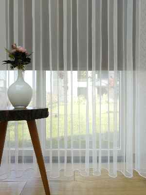 Düz Tül Perde Grek Zemin Ekru- Ekru - Kurşunlu Tül