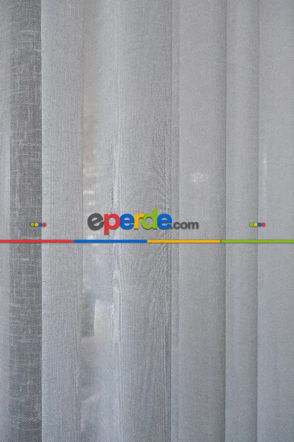 Naturel Keten Tül - Ekru - Kurşunlu Tül