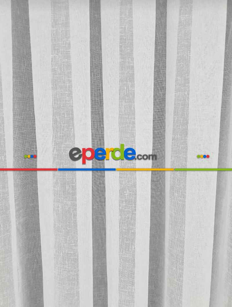 Salon Tül Perde - Natural Keten Tül Perde