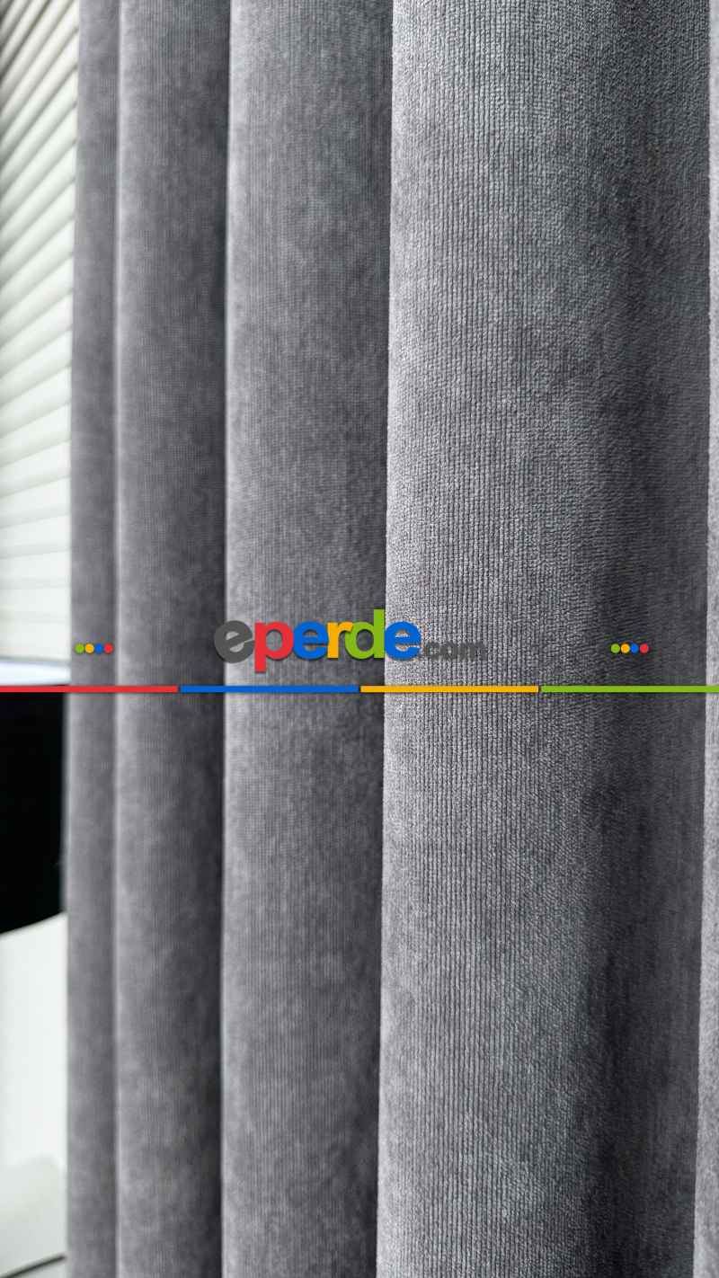 Gri Premium Seri Fon Perde