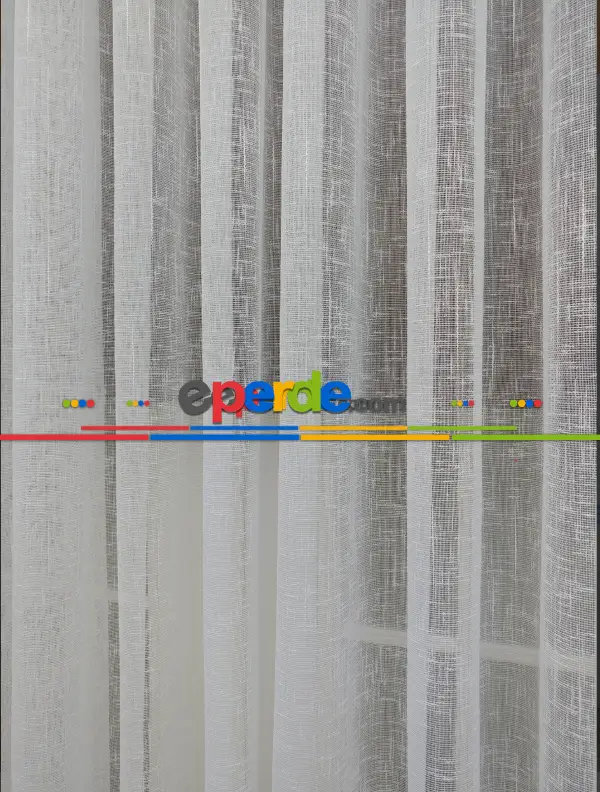 Natural Keten Hazır Ölçü Tül Birinci Kalite İplikten Özel Üretilmiştir - Kurşunlu Tül 100cm X 240cm 