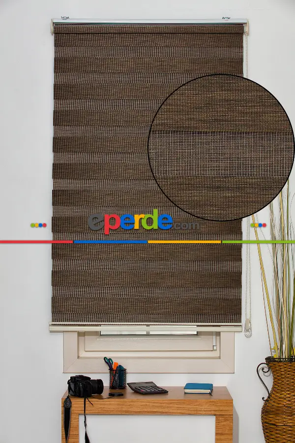 Acı Kahve Zebra Perde - Acı Kahve