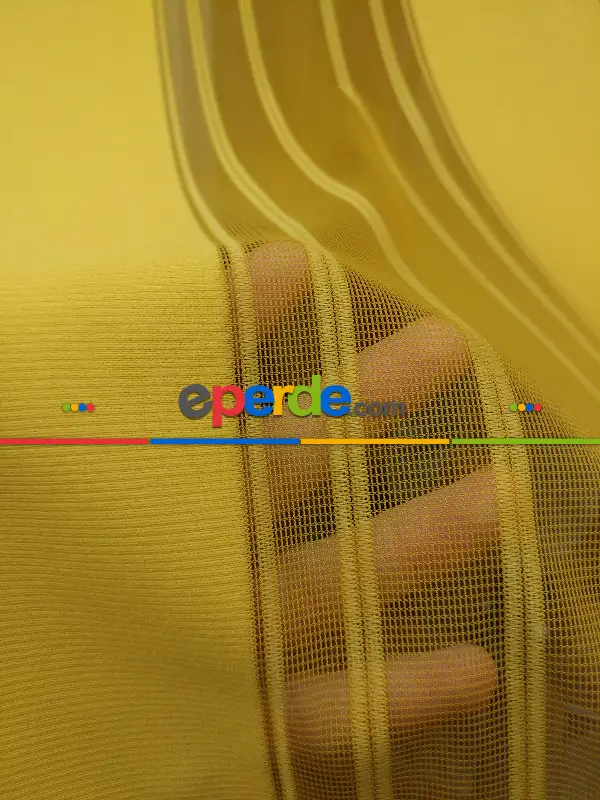 Salon - 2021 Sezonu - Tül Dikey Zebra Perde - Stor Tül Perde Hepsi Birarada- Turuncu