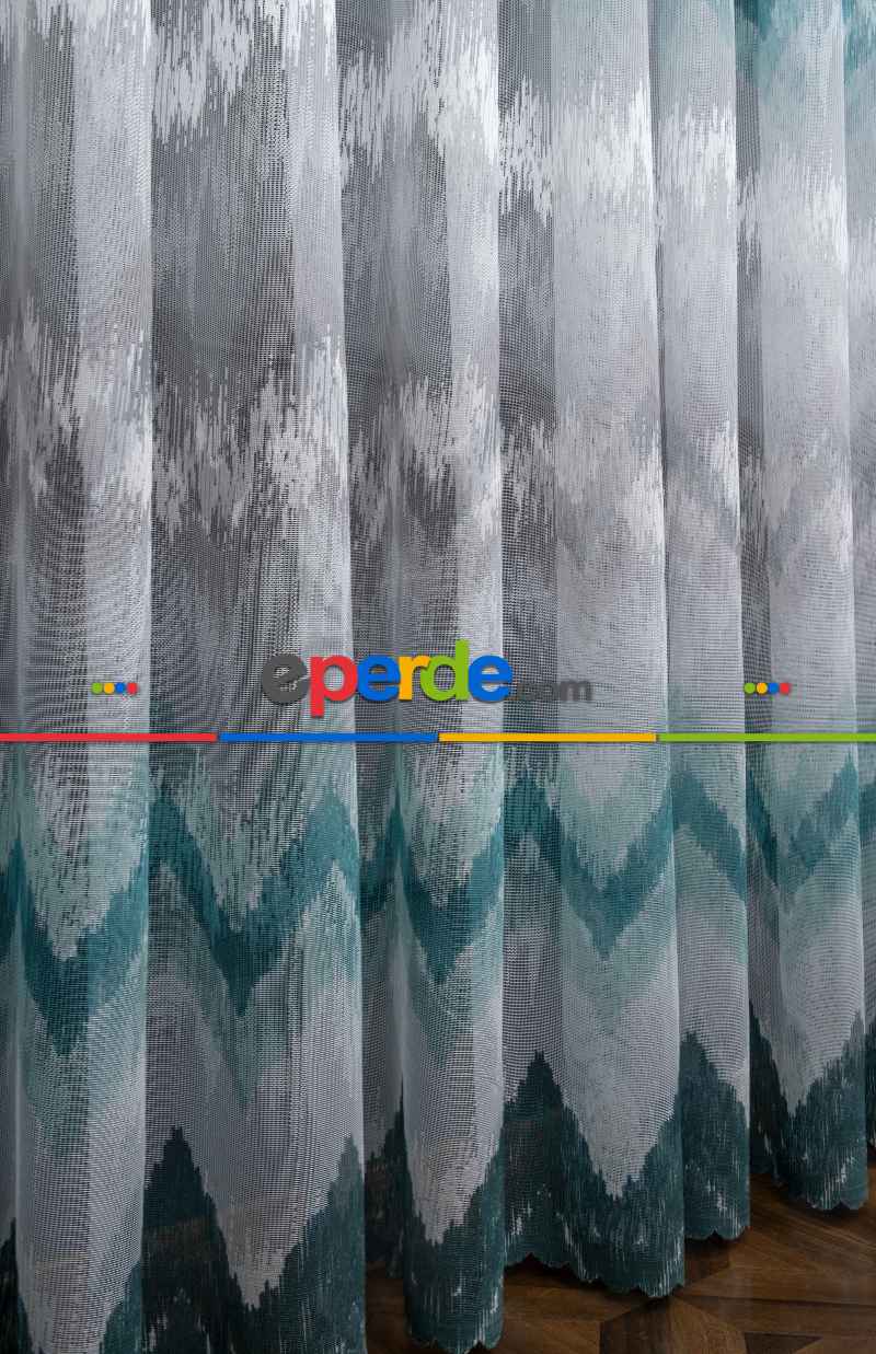 Yatak Odası - Harmony Tül Yeni Tasarım Renkli Turkuaz