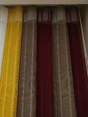 1. Kalite Çizgili Tül Dikey Zebra Perde - Ft-35 Bordo , Ft-09 Elegans , Ft-16 Hardal , Ft-02 Ekru- Bordo-ekru-sütlü Kahve-hardal Sarısı