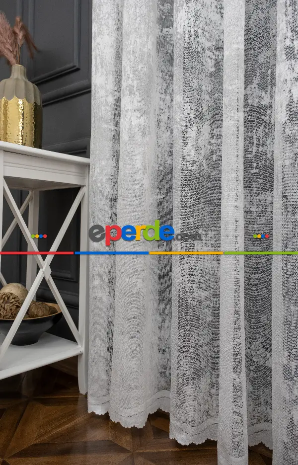 Bulut Tül Exculusive Micro Örgü Tül Perde Beyaz