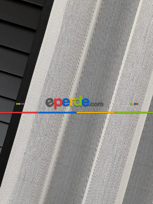 Sanal Çizgili Lüx Premıum Düz Tül Perde