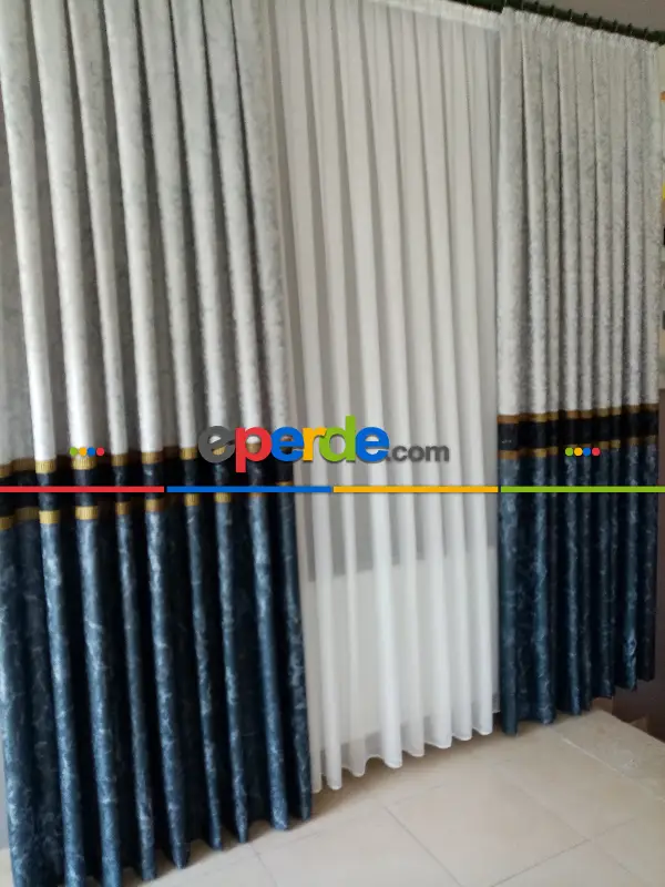 Brillant Pano Fon Perde Orjinal Brillant Gallery Liva Boner Serisi 1. Kalite- Mavi