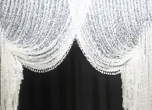 Salon Saçaklı Kruvaze Modeleri Arı Peteği- Beyaz-Ekru