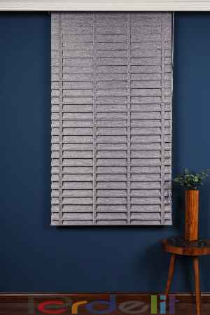 Gri 50mm Silüet Kumaş Jaluzi Perde