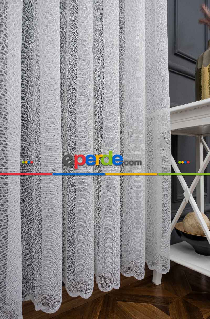 Yatak Odası - Spor Desen Fransız Dantel Tül Perde 