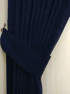 Lacivert Düz Sade Fon Perde Dökümlü ( En 150cm Dökümlü Fon )- Lacivert
