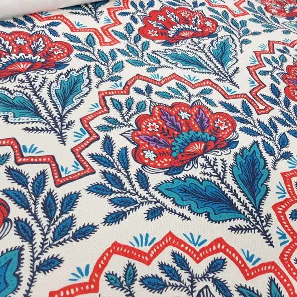 Çiçek Desenli Fon Perde Evm1519 Kumaşı Kalındır Duck Bezi Değildir-  Çok Renkli 2