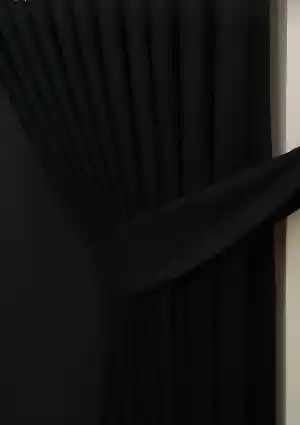 Petek Desen Sade Fon Perde Siyah Renk