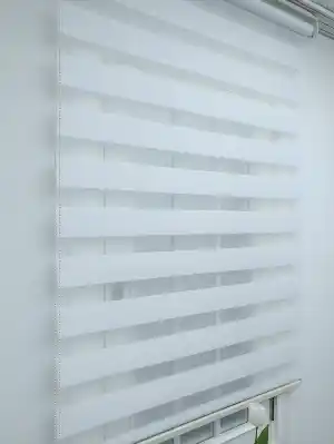 Beyaz Düz Zebra Perde- Beyaz
