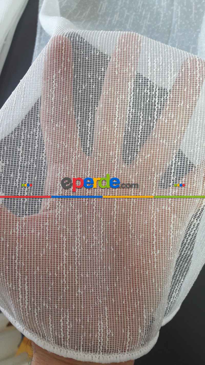 Salon Tül Çise Şantuk Ekru Tül - Kurşunlu Tül