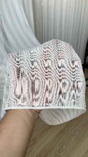 % 50 İndirimli Hazır Ölçü Düz Çizgili Tül - Ütü İstemez - Kurşunlu Tül